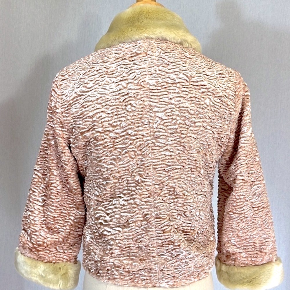 Anthropologie Odille faux fur Persian faux mink cropped jacket opera 3/4 sleeve - Picture 2 of 6